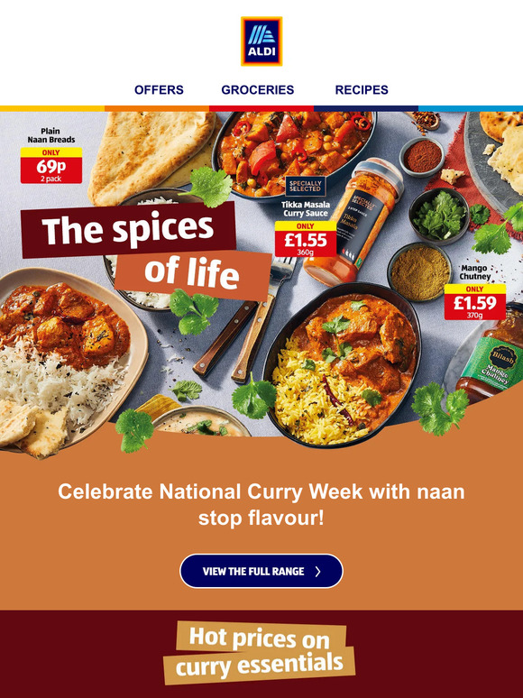 Aldi: Celebrate National Curry Week at spicy prices. | Milled