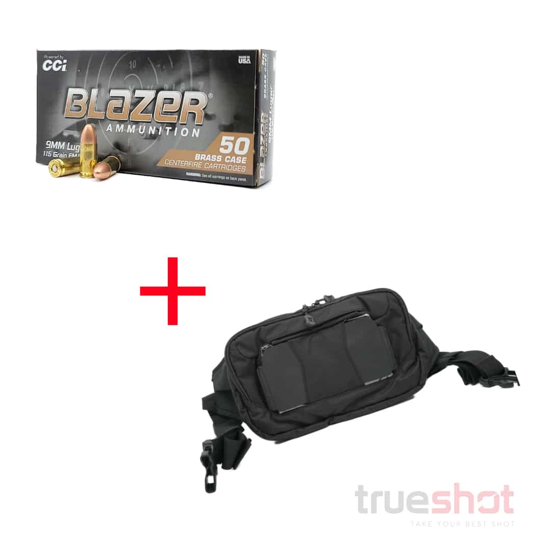 Image of CCI Blazer 9mm 115 Grain FMJ 500 rounds + Vertx SOCP Tactical Fanny Pack (Black)