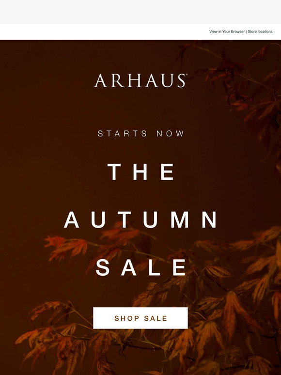 arhaus The Autumn Sale Is Here! Milled