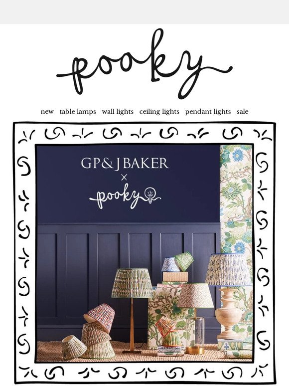 Introducing new lampshades - GP and J Baker x Pooky!