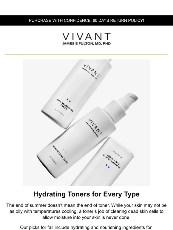 Vivant Skin Care Hydrating toners Milled
