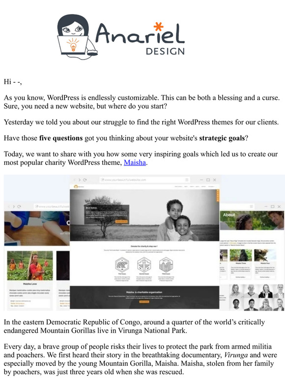 How Virunga inspired a WordPress theme for charities