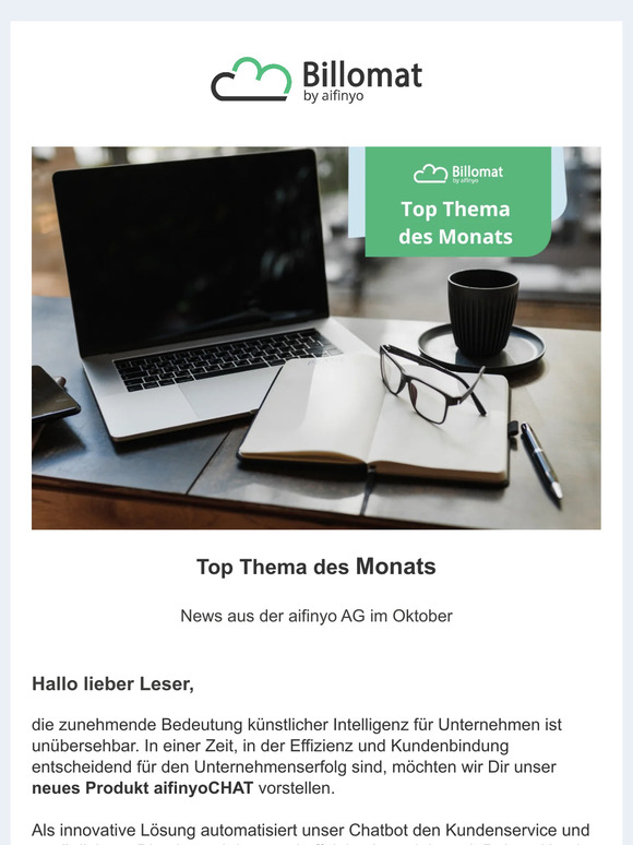 Top Thema aus der aifinyo AG im Oktober.