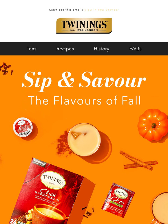 Twinings Our Chai teas are officially taking over this Fall 🍂 Milled