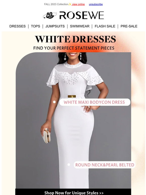 Rosewe: White Dresses: How to Rock the White Trend This Season! | Milled
