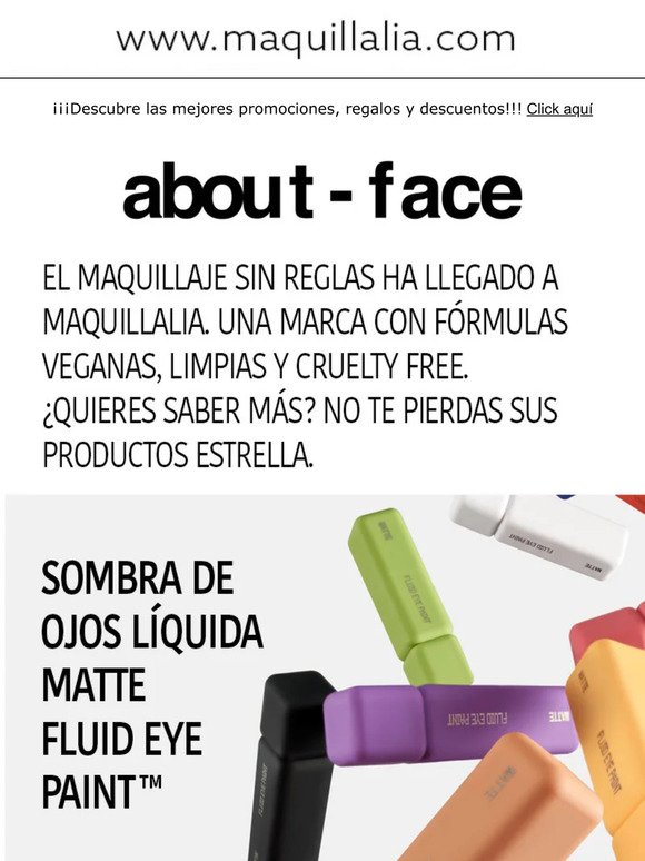 About Face ❤‍🔥 ¡El maquillaje sin reglas ha llegado!