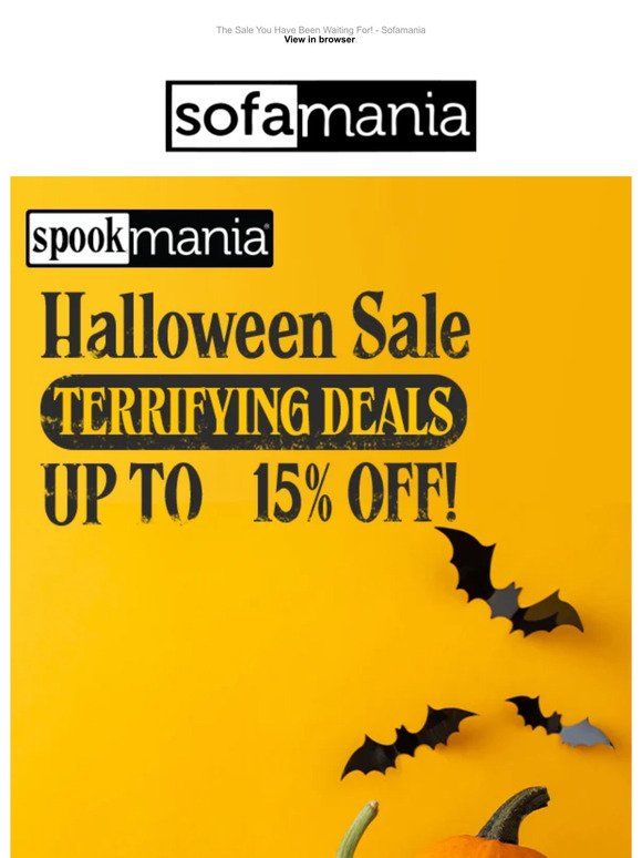 Sofamania.com: Terrifying Discounts 👻