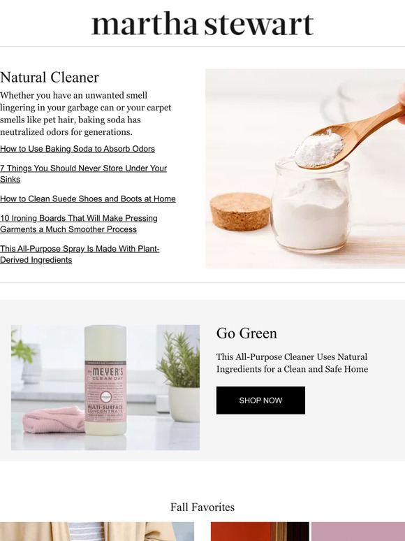 Martha Stewart How to Use Baking Soda to Absorb Odors Milled