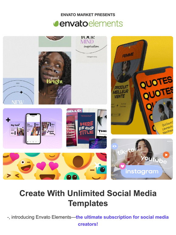 Envato Create With Unlimited Social Media Templates Milled
