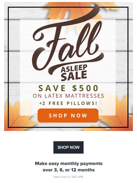 SleepEZ FALL ASLEEP Sale! 2 Free Pillows with the purchase of a Mattress!!