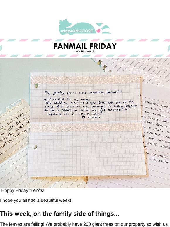 [Fanmail Friday] The Seasons Are Starting to Change Here 🍂❤️⚾