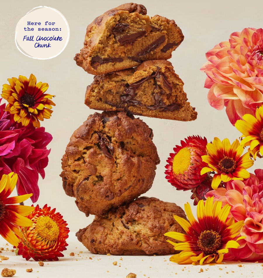 Stack of Fall Chocolate Chunk Cookies