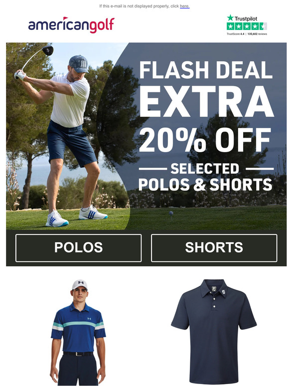 💸 EXTRA 20% OFF selected polos & shorts