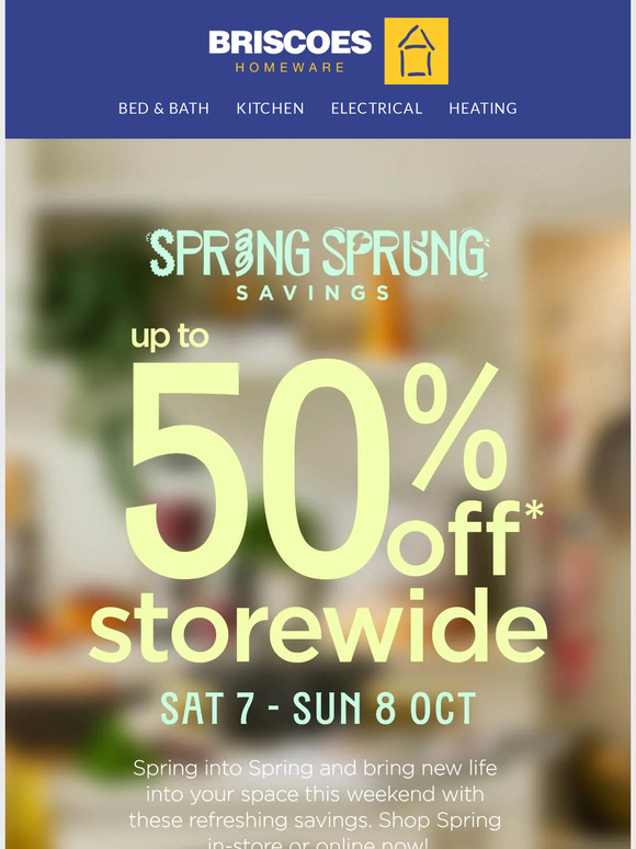 Briscoes Up to 50 off storewide! Starts NOW Milled