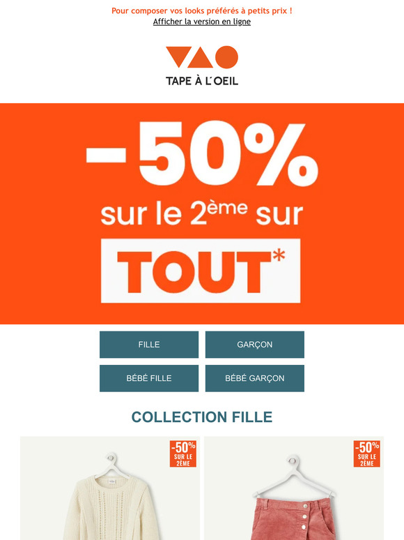 -50% sur le 2ème sur TOUT 💸 LE SUPER BON PLAN !