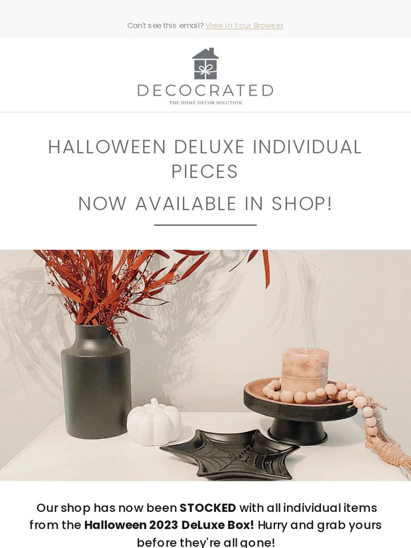 Halloween DeLuxe Individual items AVAILABLE NOW!