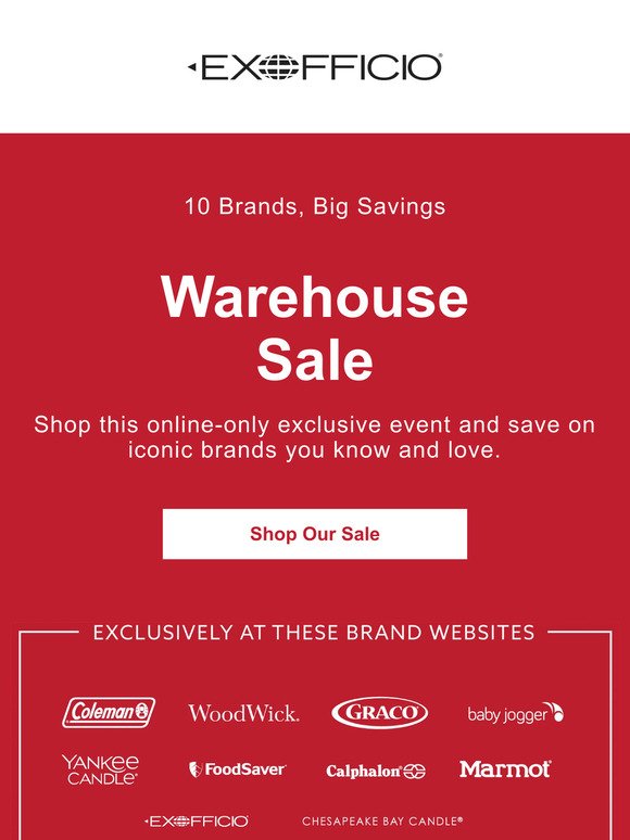 Time’s running out: Warehouse Sale Final Days