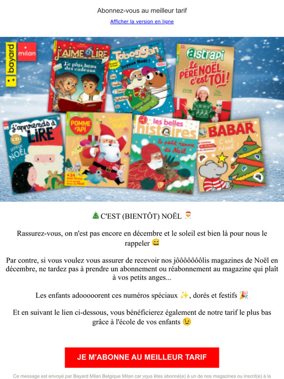 🎅🏻 Ne manquez pas nos magazines de Noël !