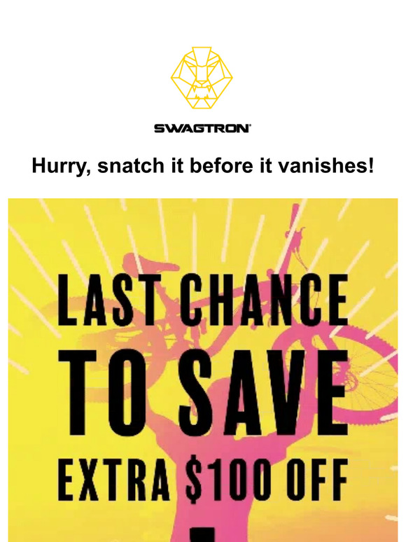 Last Call: $100 Off EBikes Ends Soon! 🚴‍♂️