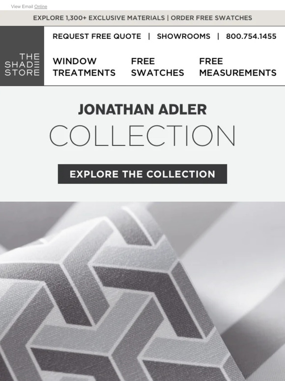 The Shade Store Modern American Glamour with Jonathan Adler Milled