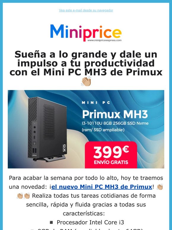 ¡Novedad! Descubre el nuevo Mini PC MH3 de Primux 🤩