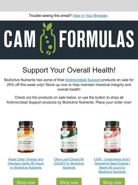 Great Products to Help Support Overall Health!