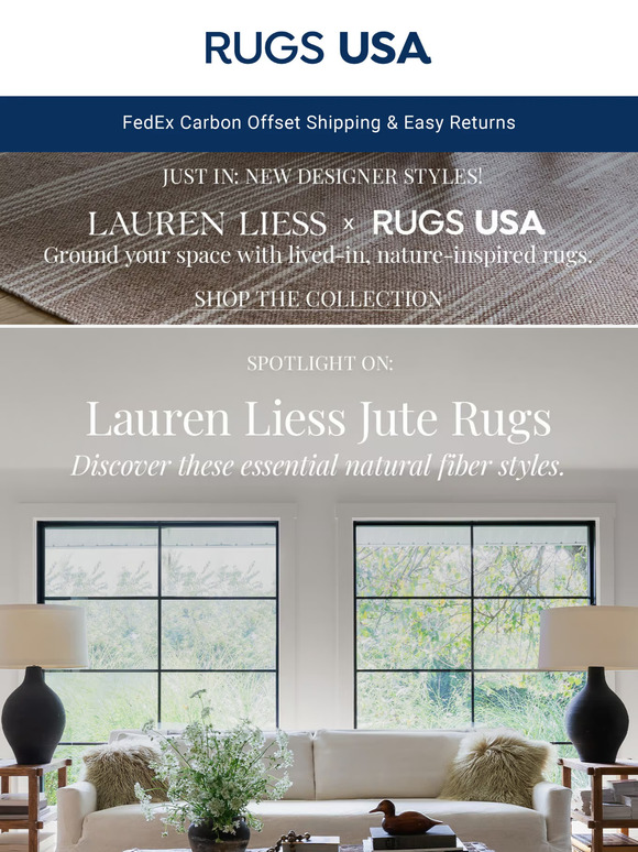 A Lauren Liess Essential Jute Rugs 🌾 Milled