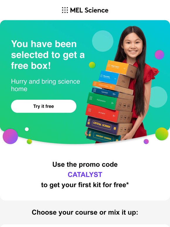 You have been selected to get your 1st box FREE