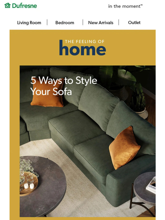 Dufresne Furniture 5 Ways to Style Your Sofa 🛋 Milled