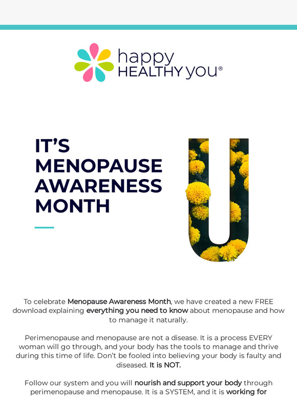 Happy Healthy You It’s Menopause Awareness Month Milled