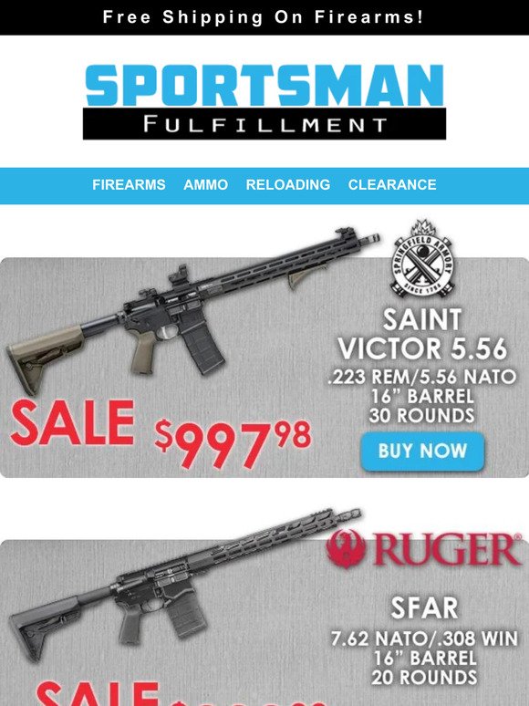 Serious Saturday Fire Power at Somber Sale Prices!