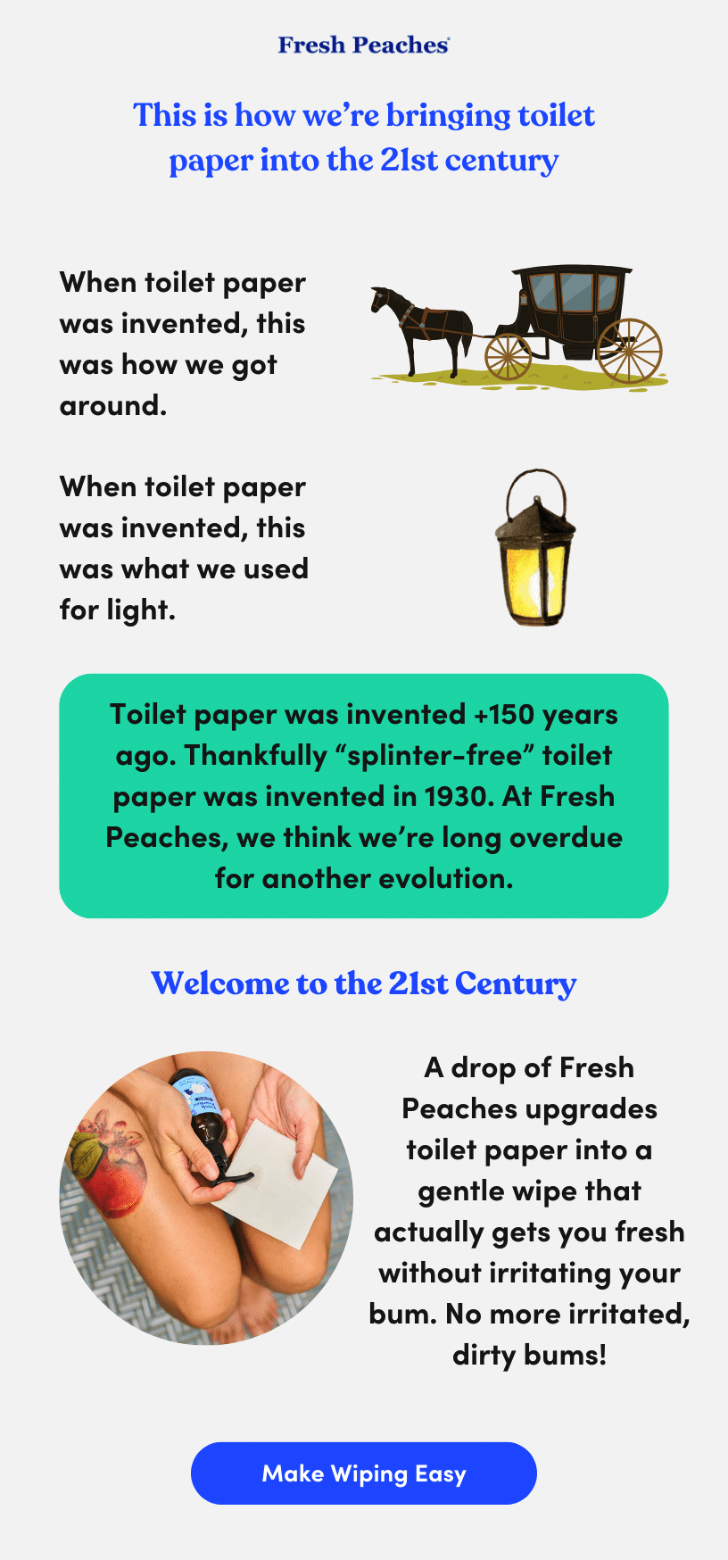 Fresh Peaches Toilet Paper It's been 150 years and it's time for an