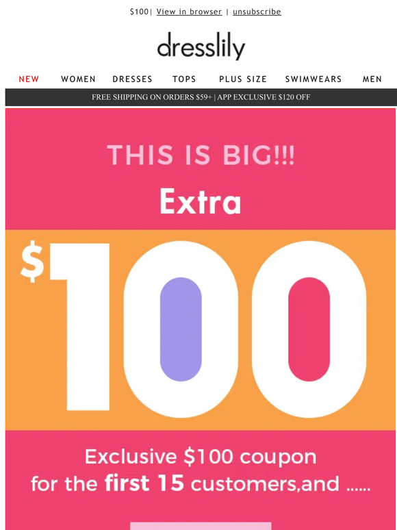 You Have $100 To Spend!