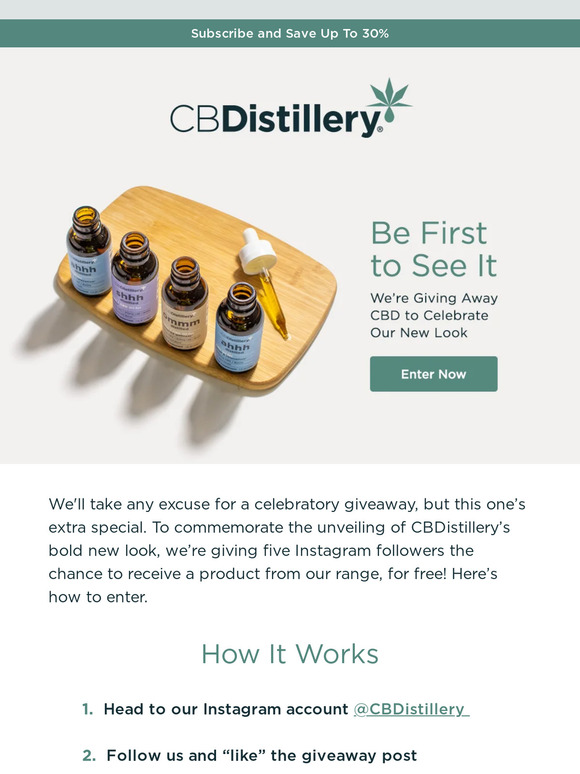 The CBDistillery Add Our New Look to Your Routine Milled