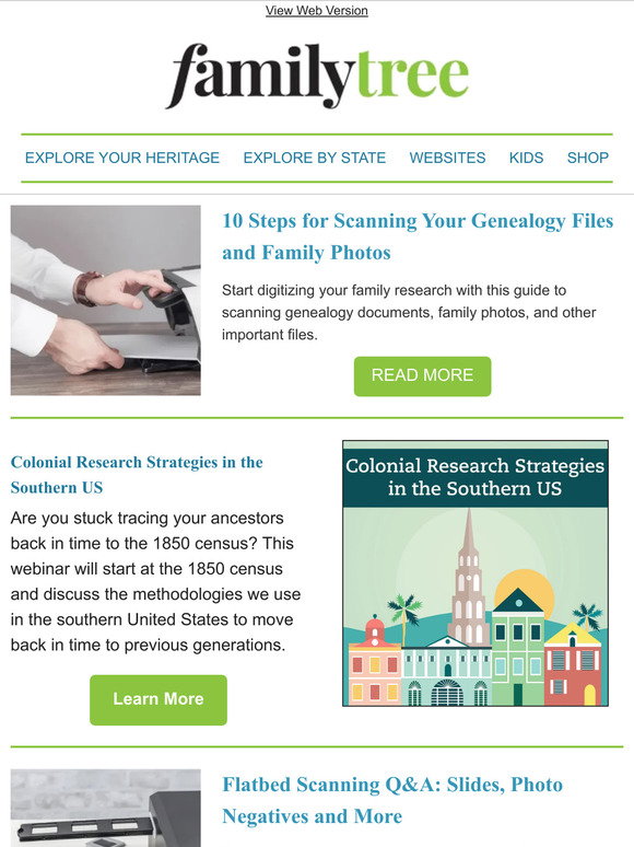 Family Control Scan Family Tree Magazine: 10 Steps for Scanning Your Genealogy Files and ...