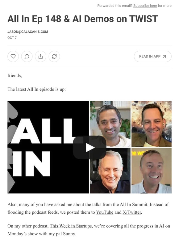 All In Ep 148 & AI Demos on TWIST