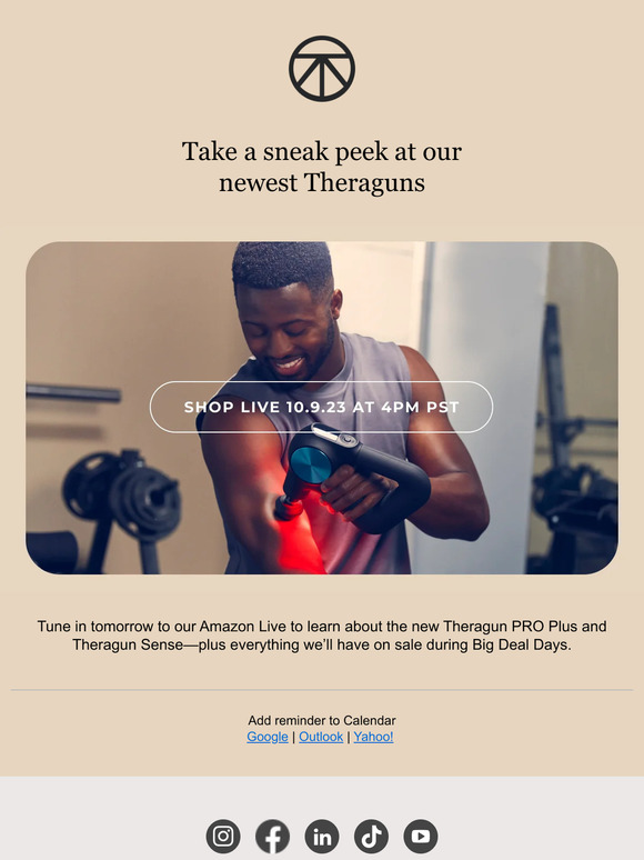 Theragun Take a peek at our newest Theraguns—plus our Big Deal Days