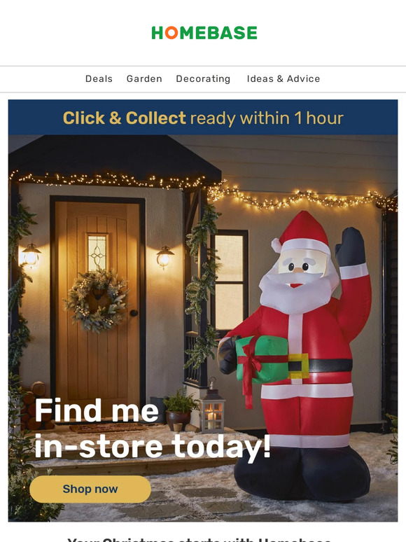 Homebase Christmas is NOW instore! Milled