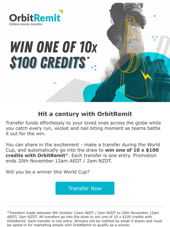 10 x $100 up for grabs this World Cup🏏