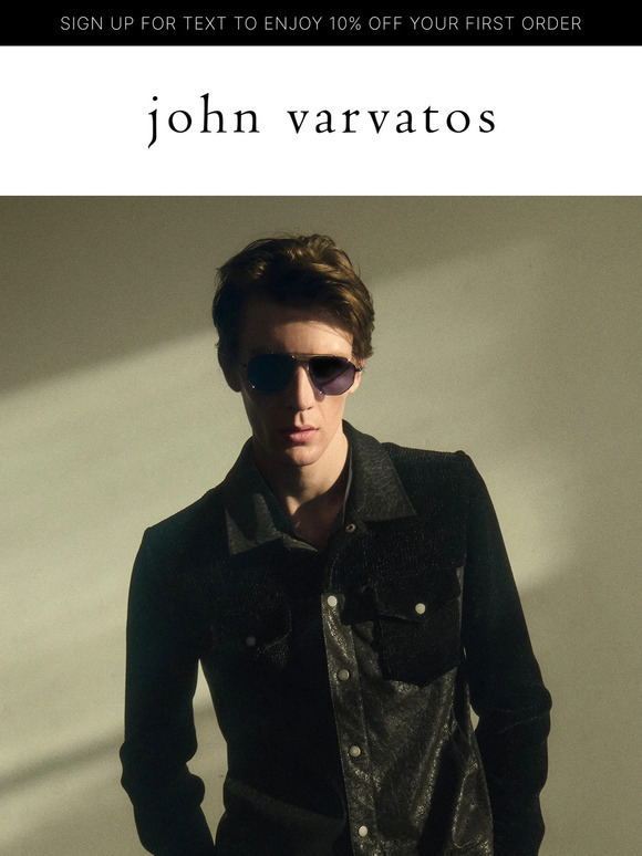 John Varvatos Explore our new arrivals Milled