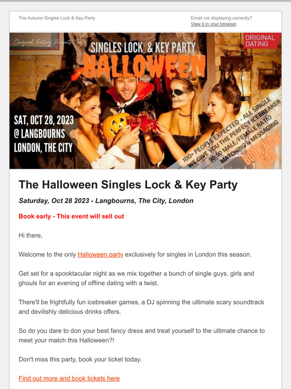 Original Dating Halloween Fun at Our Spooky Lock & Key Party ♥️ Milled