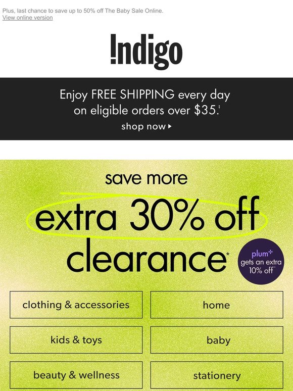 New Items Added - Extra 30% Off Clearance