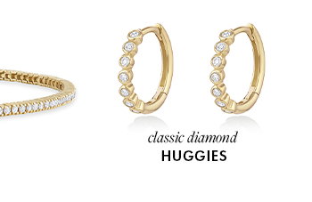 classic diamond huggies