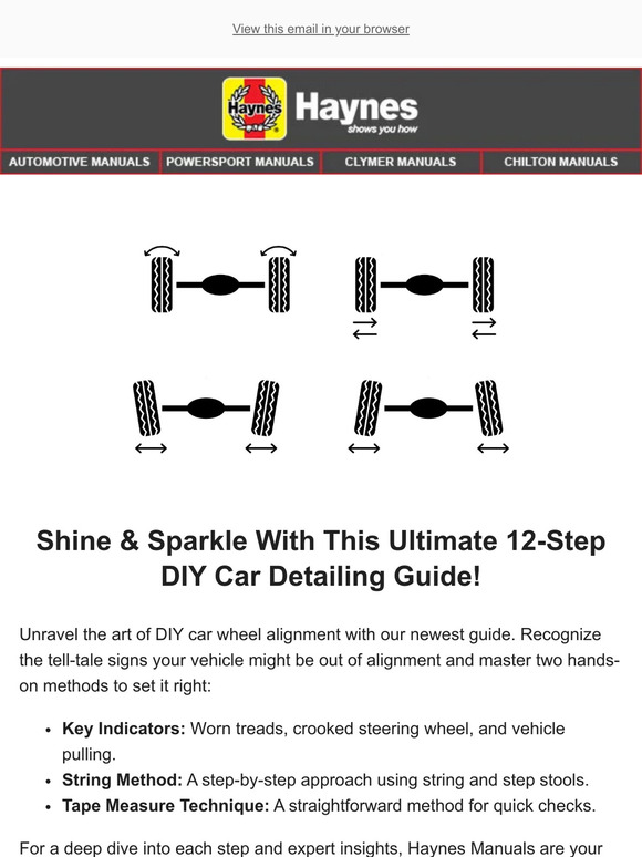 Haynes Referral Programme Ever wonder how to do your own wheel