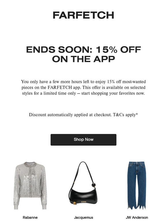 Last chance: get 15% off the new season