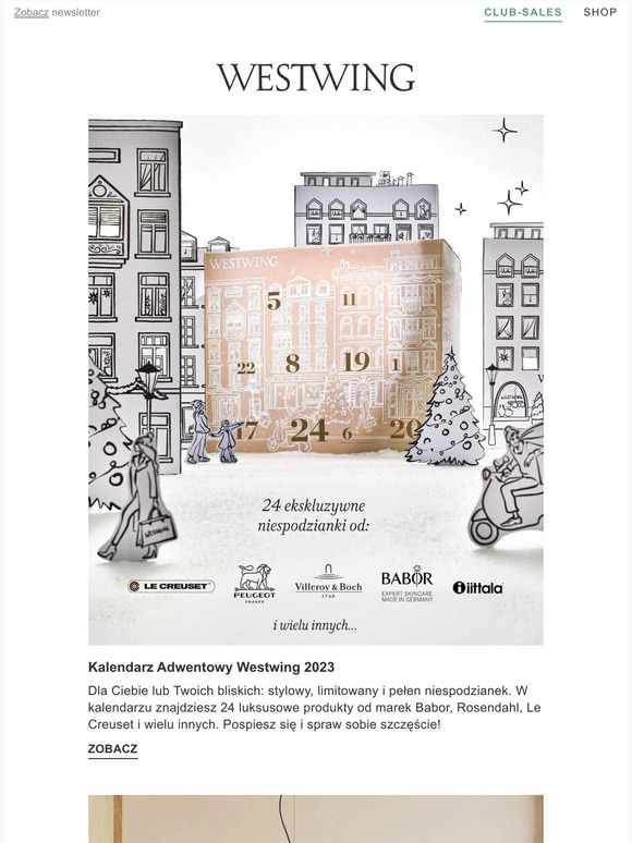 Westwing: JUŻ JEST! Kalendarz Adwentowy Westwing! | Milled