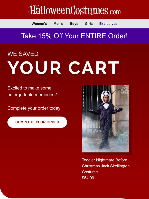 Make sure to complete your look with 15 off