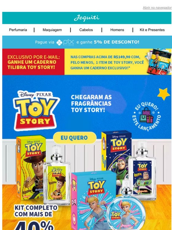 Toy Story com 40%OFF + BRINDE EXCLUSIVO!