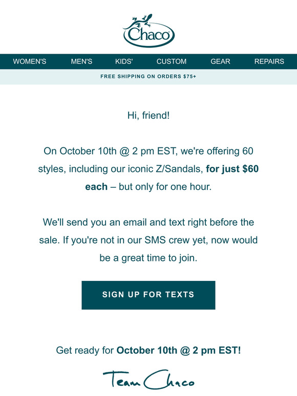 Set your alarms!