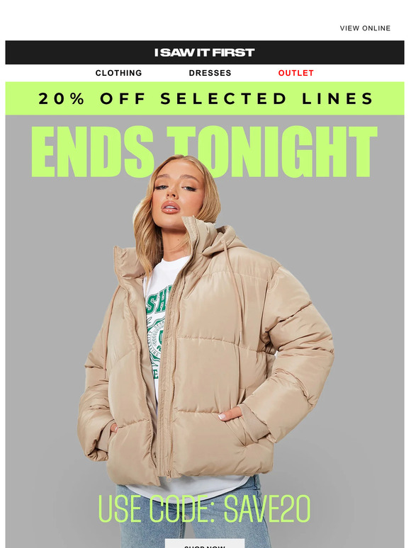 20% off* ENDS TODAY 💥